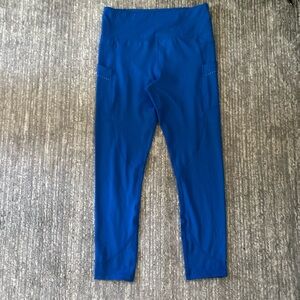 ZYIA Active Royal Blue Pocket Light n Tight legging 7/8 24 inch inseam sz 8-10